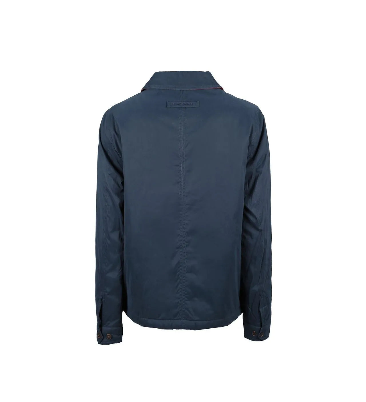 Chaqueta azul con cierre de cremallera